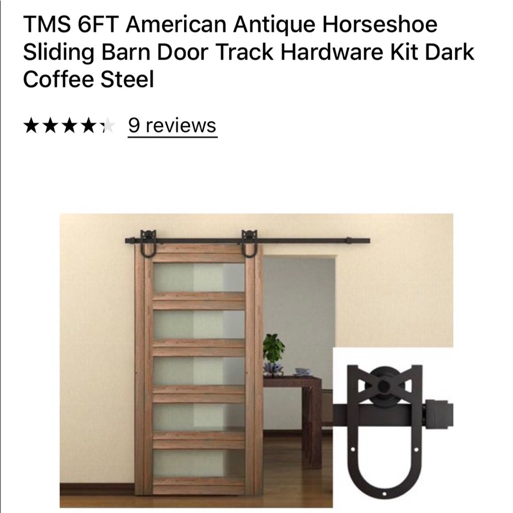 Brand new barn door hardware